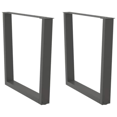 Matbordsben V-formade 2 st antracit 80x(72-73,3) cm stål