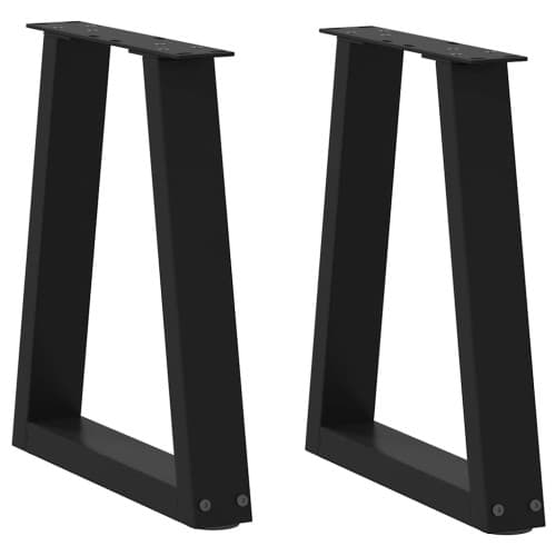 Soffbordsben V-formade 2 st svarta 28x(42-43,3) cm stål