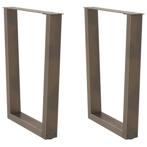 Matbordsben V-formade 2 st naturstål 70x(72-73,3) cm stål
