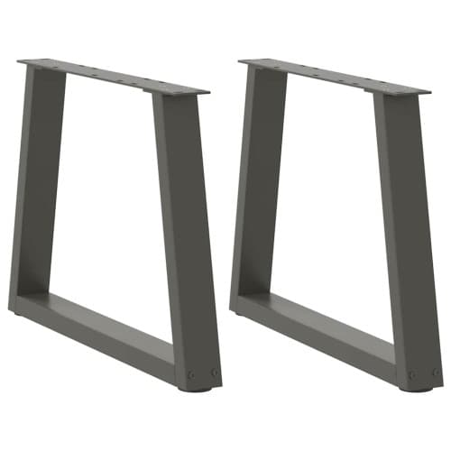 Matbordsben V-formade 2 st antracit 60x(42-43,3) cm stål