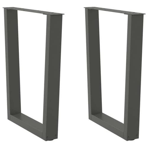 Matbordsben V-formade 2 st antracit 70x(72-73,3) cm stål