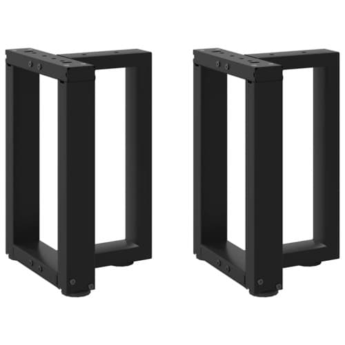 Soffbordsben T-formade 2 st svart 28x25x(42-43) cm stål