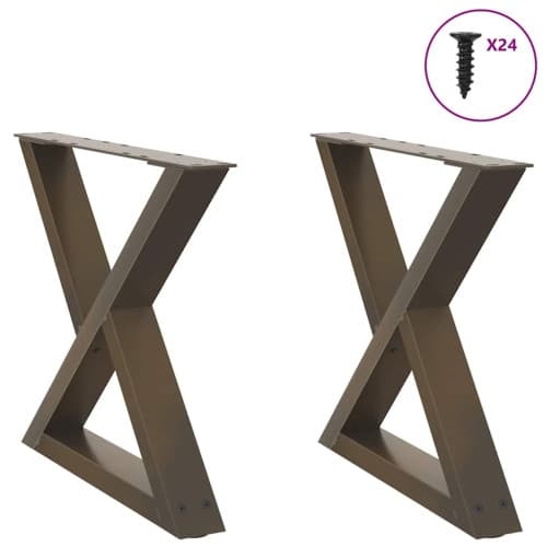 Soffbordsben 2 st naturstål 60x(42-43,3) cm stål