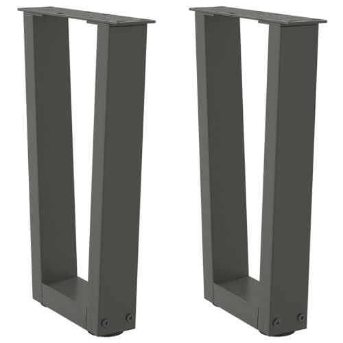 Matbordsben V-formade 2 st antracit 38x(42-43,3) cm stål