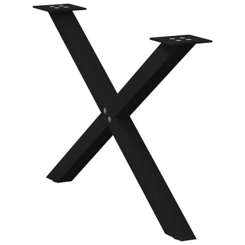 Soffbordsben X-formade 2 st svart 70x(42-43) cm stål