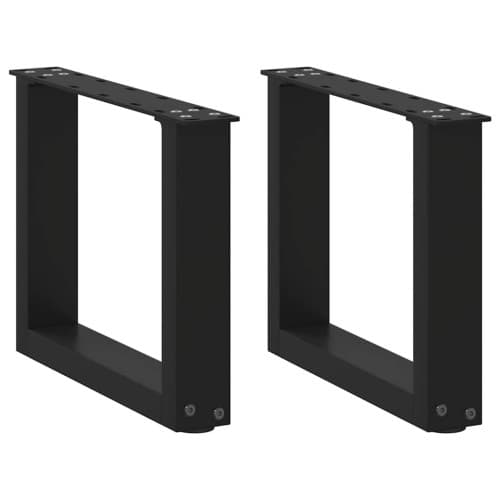 Soffbordsben U-formade 2 st svart 40x(30-31) cm stål