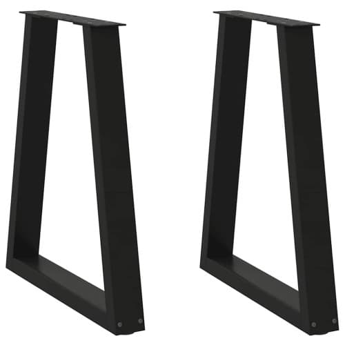Matbordsben V-formade 2 st svarta 60x(72-73) cm stål