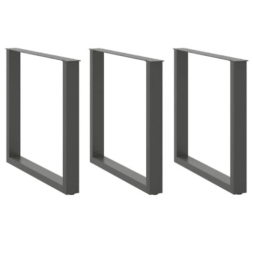 Soffbordsben U-formade 3 st antracit 90x(72-73) cm stål
