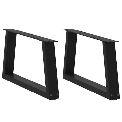 Soffbordsben V-formade 2 st svarta 50x(30-31,3) cm stål