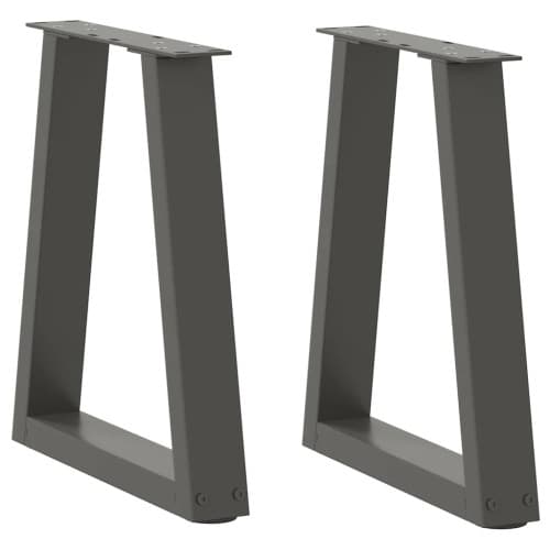 Matbordsben V-formade 2 st antracit 38x(42-43,3) cm stål