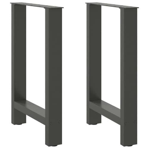 Matbordsben antracit 2 st 50x(72-73) cm stål