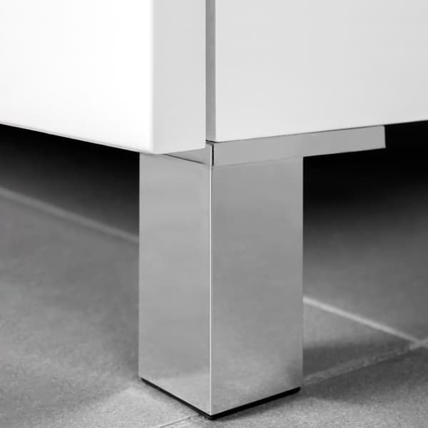 Emuca Set med 4 fot för Alumix 1 möbel, höjd 80 mm, Plast, Metallic grå