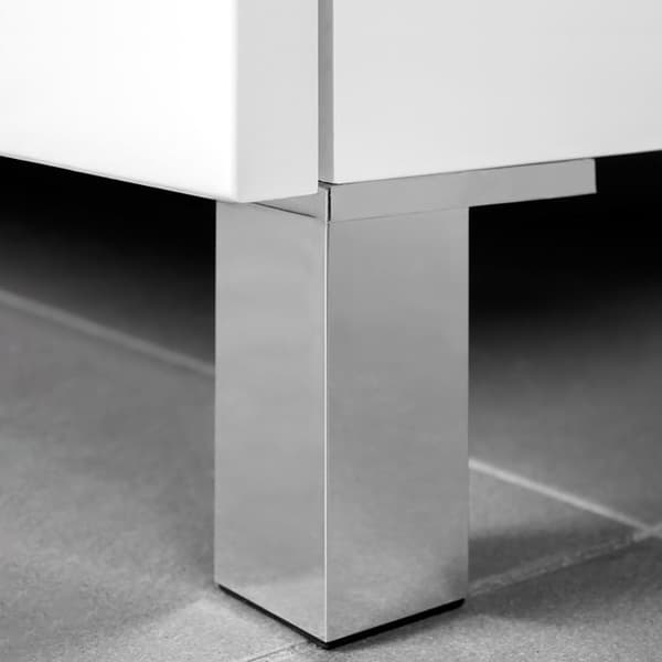 Möbelben - Emuca - Alumix 1 - Höjd 100mm - ABS-plast i metallgrå finish