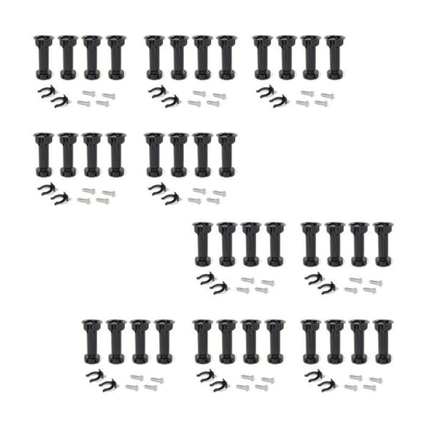 Emuca-paket med 10 benmöbler för utjämning av ben, med förmonterad bas, höjd 150 mm, justerbar 148-165 mm, plast,