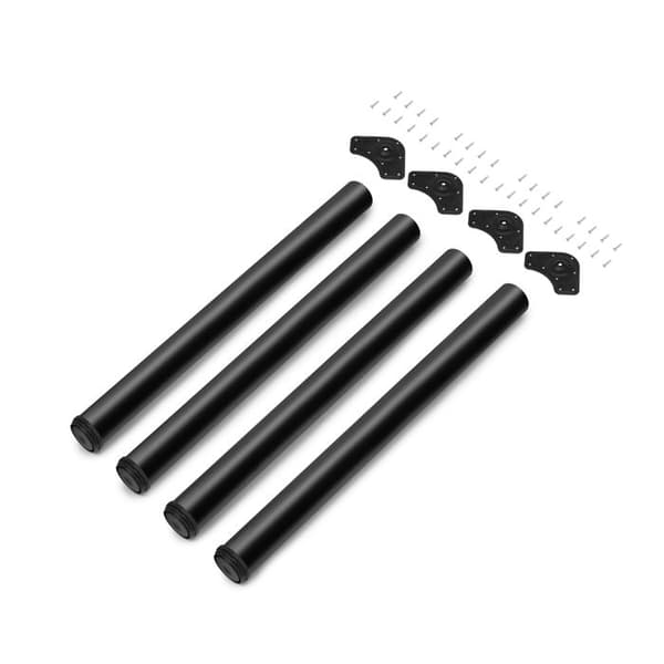 Emuca Set med 4 bordsben, diameter 60 mm, H 710 mm, stål, svartmålad