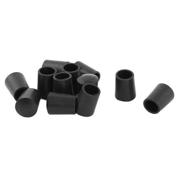 SOURCING KARTA Möbel Ben Gummi Ändlock Glider Cap Skydd Stol Bord Möbel 8mm ID Svart 12st