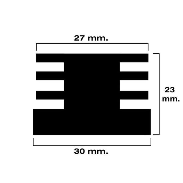 Maurer möbelben - 5330706 - Förpackning med 4 fyrkantiga invändiga gavlar (30 x 30 mm) svart färg
