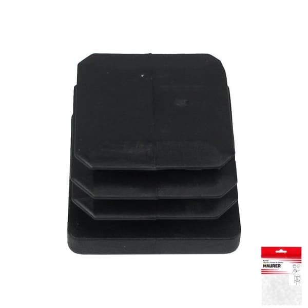 Maurer möbelben - 5330706 - Förpackning med 4 fyrkantiga invändiga gavlar (30 x 30 mm) svart färg