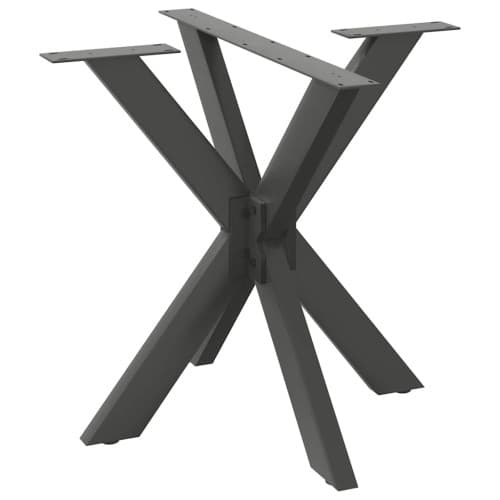 Matbordsben spindelformad antracit 85x85x(72-73) cm stål