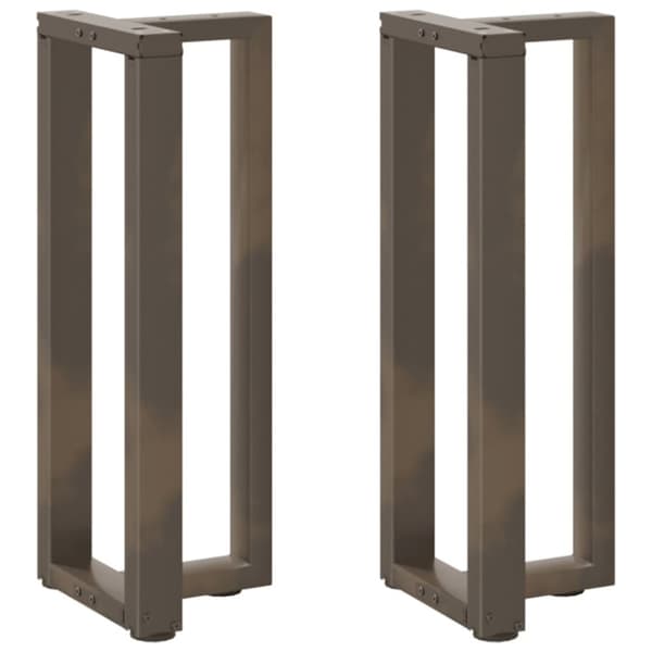 Konsolbordsben T-formad 2 st naturstål 25x28x(72-73) cm stål