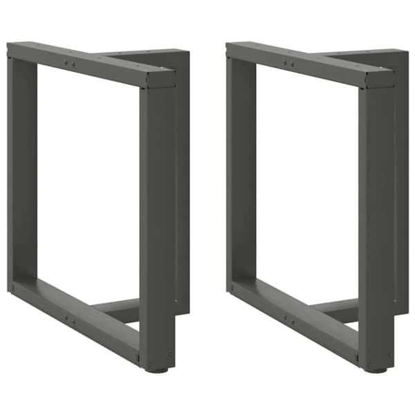 Matbordsben T-formad 2 st antracit 80x35x(72-73) cm stål