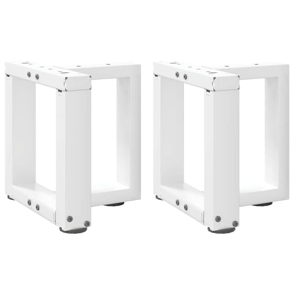Soffbordsben T-formade 2 st vit 30x25x(30-31) cm stål