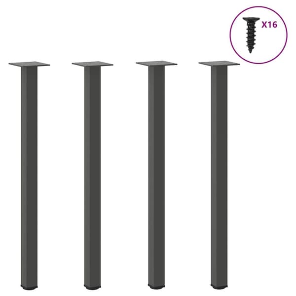 Soffbordsben 4 st antracit 72-74 cm stål