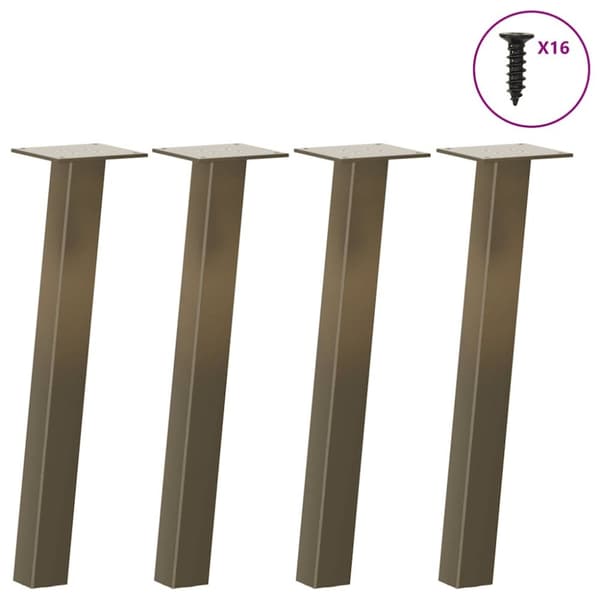 Soffbordsben 4 st naturstål 42 cm stål