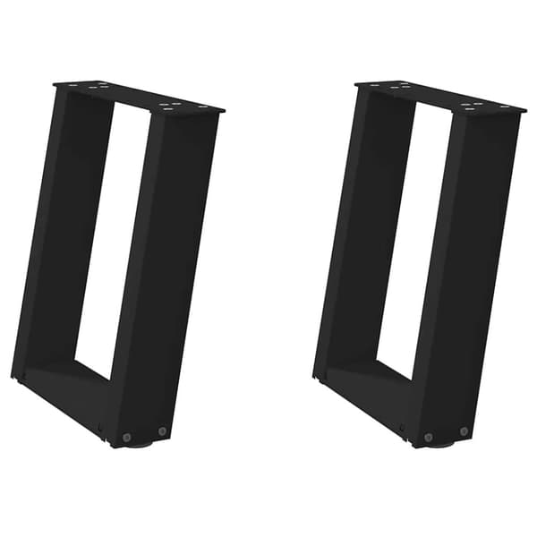 Soffbordsben U-formade 2 st svart 38x(42-43) cm stål