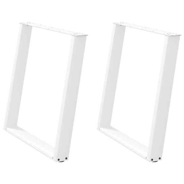 Matbordsben U-formad 2 st vit 80x(72-73) cm stål