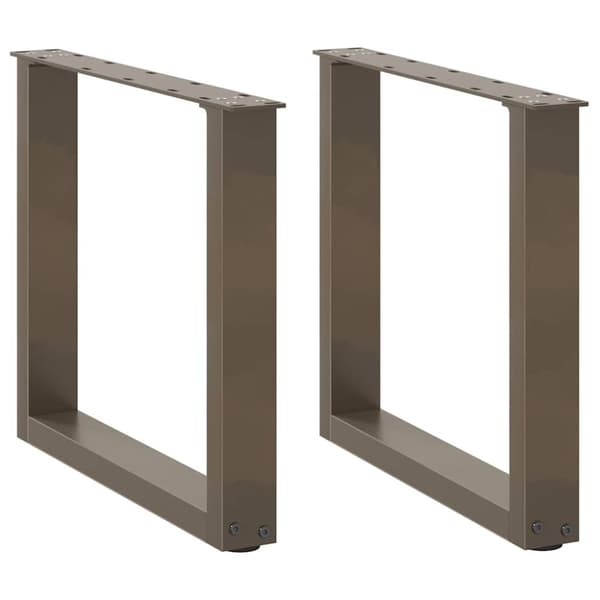 Soffbordsben U-formade 2 st naturstål 50x(42-43) cm stål