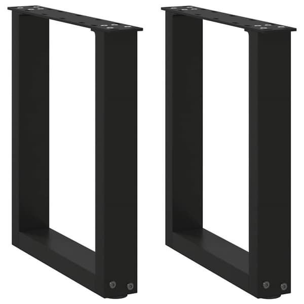 Soffbordsben U-formade 2 st svart 38x(42-43) cm stål