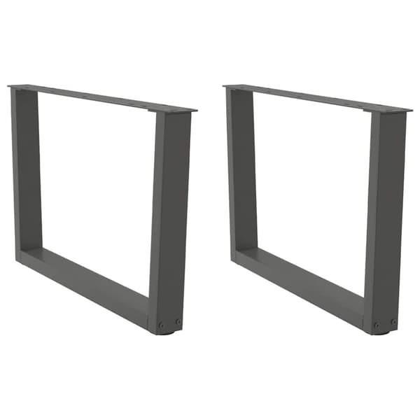 Matbordsben V-formade 2 st antracit 70x(42-43,3) cm stål