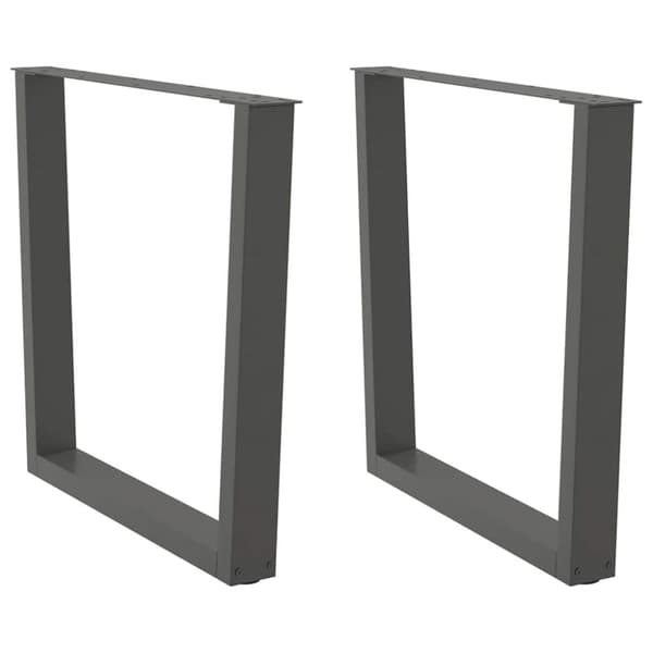 Matbordsben V-formade 2 st antracit 80x(72-73,3) cm stål