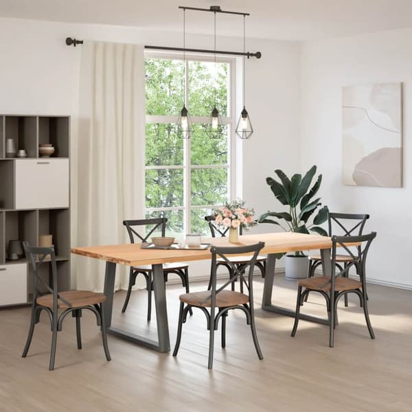 Matbordsben V-formade 2 st antracit 100x(72-73,3) cm stål
