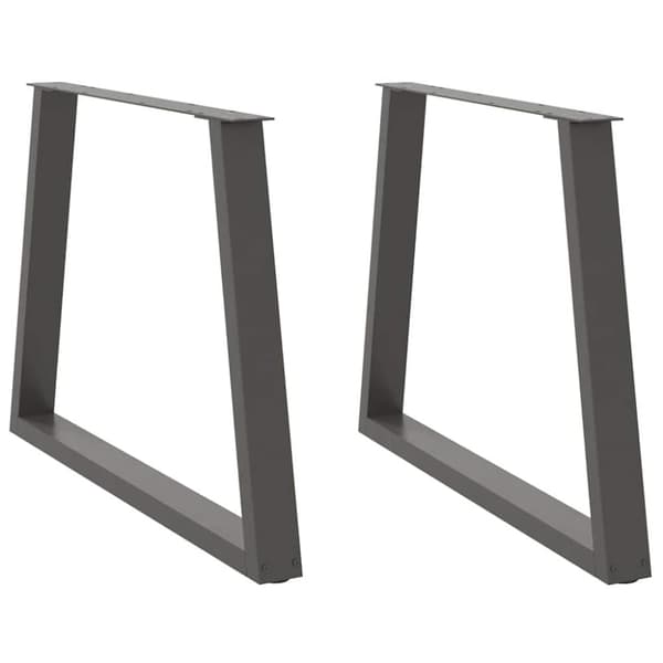 Matbordsben V-formade 2 st antracit 100x(72-73,3) cm stål