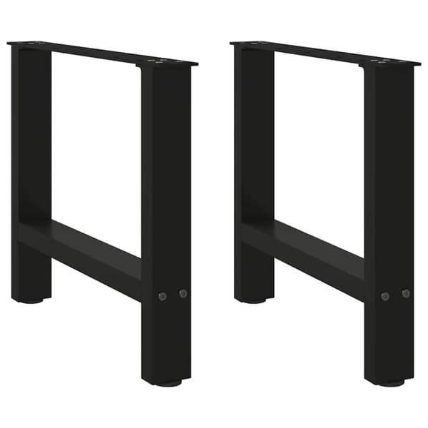 Soffbordsben svart 2 st 50x(42-43) cm stål