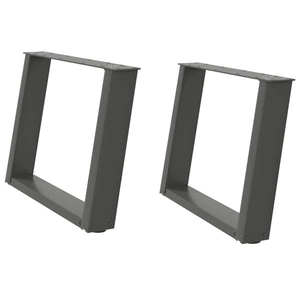 Soffbordsben U-formade 2 st antracit 70x(42-43) cm stål