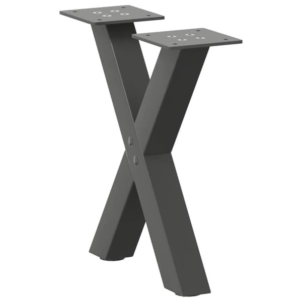 Soffbordsben X-formade 2 st antracit 37x(30-31) cm stål