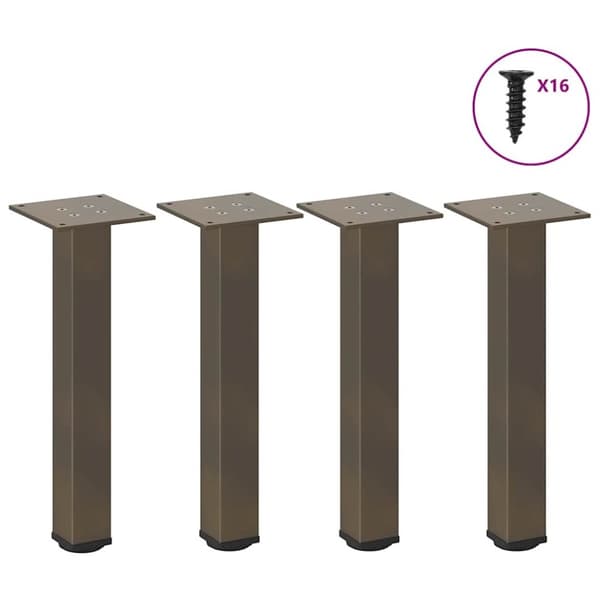 Soffbordsben 4 st naturstål 42-44 cm stål