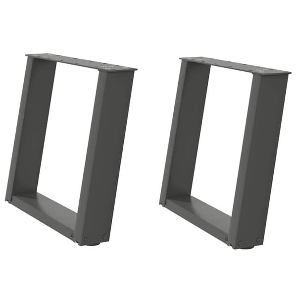 Soffbordsben U-formade 2 st antracit 50x(42-43) cm stål