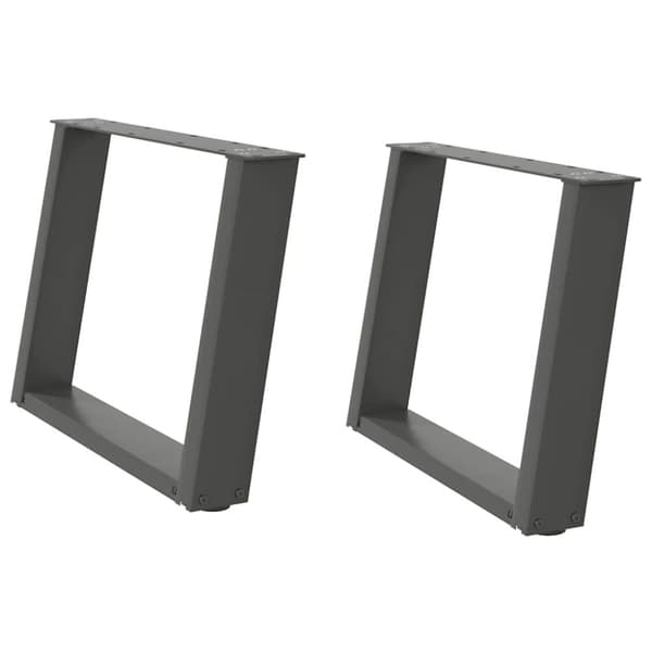 Soffbordsben U-formade 2 st antracit 60x(42-43) cm stål