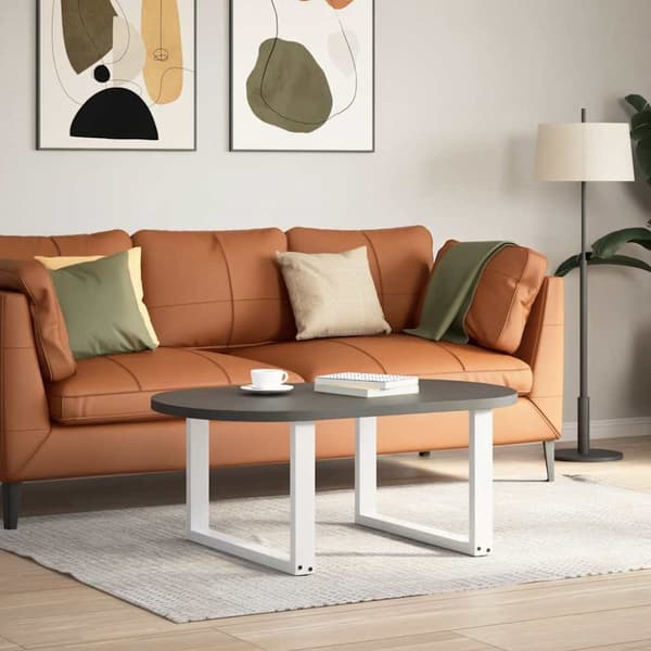 Soffbordsben U-formade 2 st vit 60x(42-43) cm stål