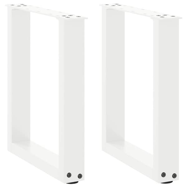 Soffbordsben U-formade 2 st vit 28x(42-43) cm stål