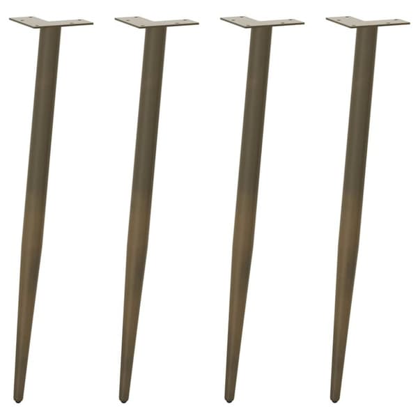 Soffbordsben konisk form 4 st naturstål 72-73 cm stål
