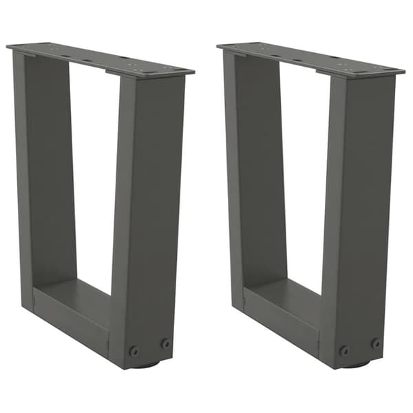 Matbordsben V-formade 2 st antracit 30x(30-31,3) cm stål
