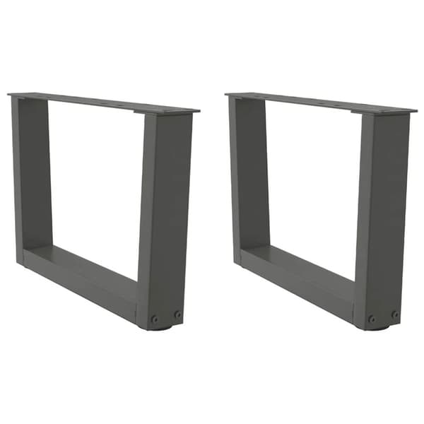 Matbordsben V-formade 2 st antracit 60x(30-31,3) cm stål