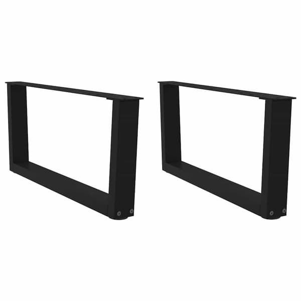 Matbordsben V-formade 2 st svart 70x(30-31,3) cm stål