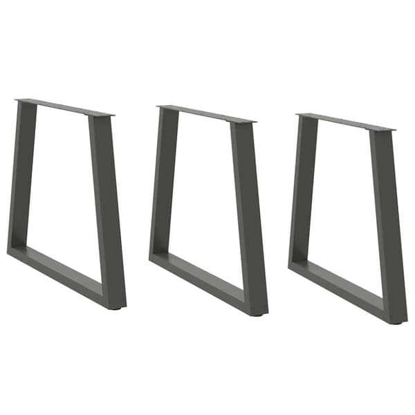 Matbordsben V-formade 3 st antracit 80x(72-73,3) cm stål