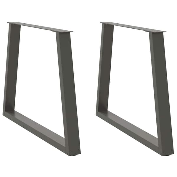 Matbordsben V-formade 2 st antracit 90x(72-73,3) cm stål